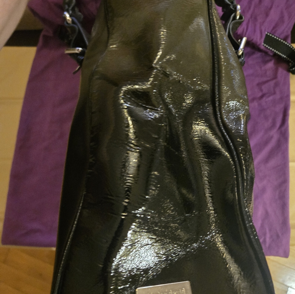 Charles David Patent Leather Tote Bag Y2K - Picture 9 of 11